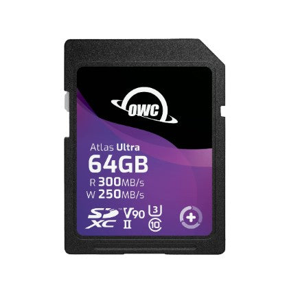 OWC Atlas Ultra 64 GB SDXC UHS-II V90 R 300MB/s W 250MB/s OWC Atlas Ultra 64 GB SDXC UHS-II V90 R 300MB/s W 250MB/s